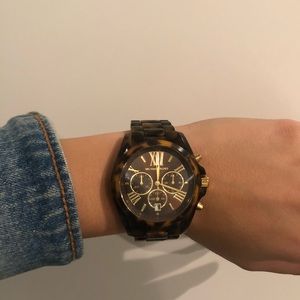Michael Kors tortoise shell watch